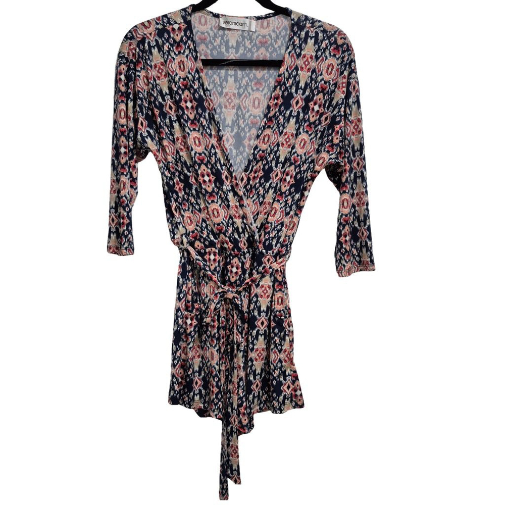 Veronicam Romper Size S Blue Red - Picture 1 of 9